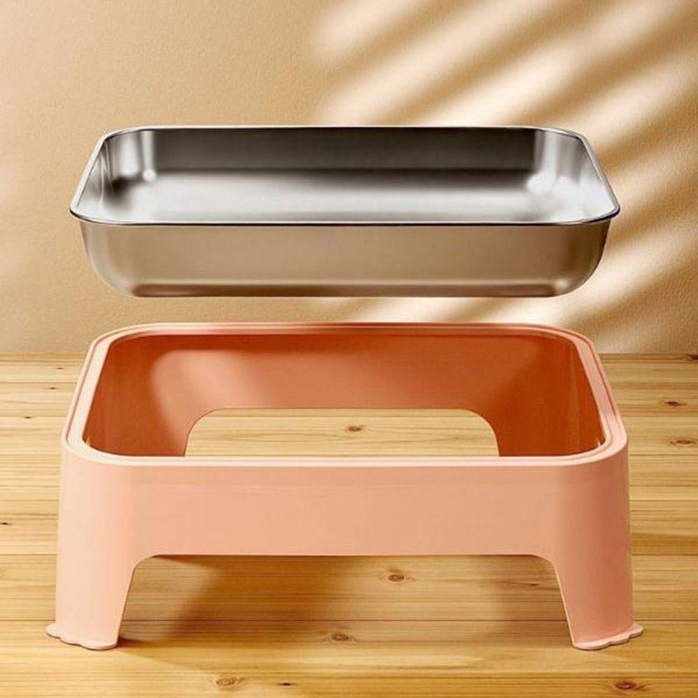 Anti-slip Stainless Steel Dog Bowl Large Capacity Pets Food Water Bowls Durable Dogs Bowls  Home