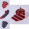 Student Jk Uniform Tie With Striped Pattern For School Wear