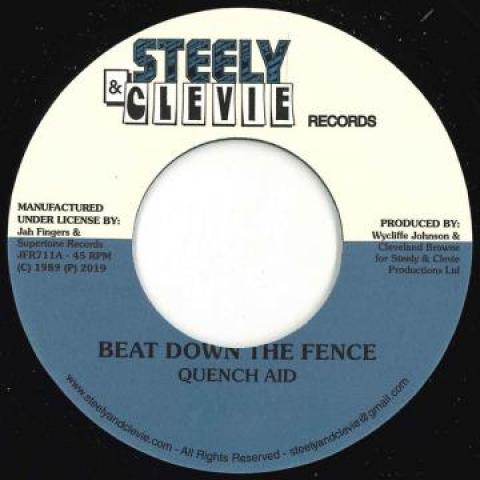 7inch Record QUENCH AID - Beat Down The Fence / Version JFR711 Steely & Clevie 1987 UK Reggae, Ska & Dub