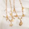 Fashion Pearl Tassel Necklace Ocean Style Starfish Shell Pendant Beachwear Neck Decoration For Women
