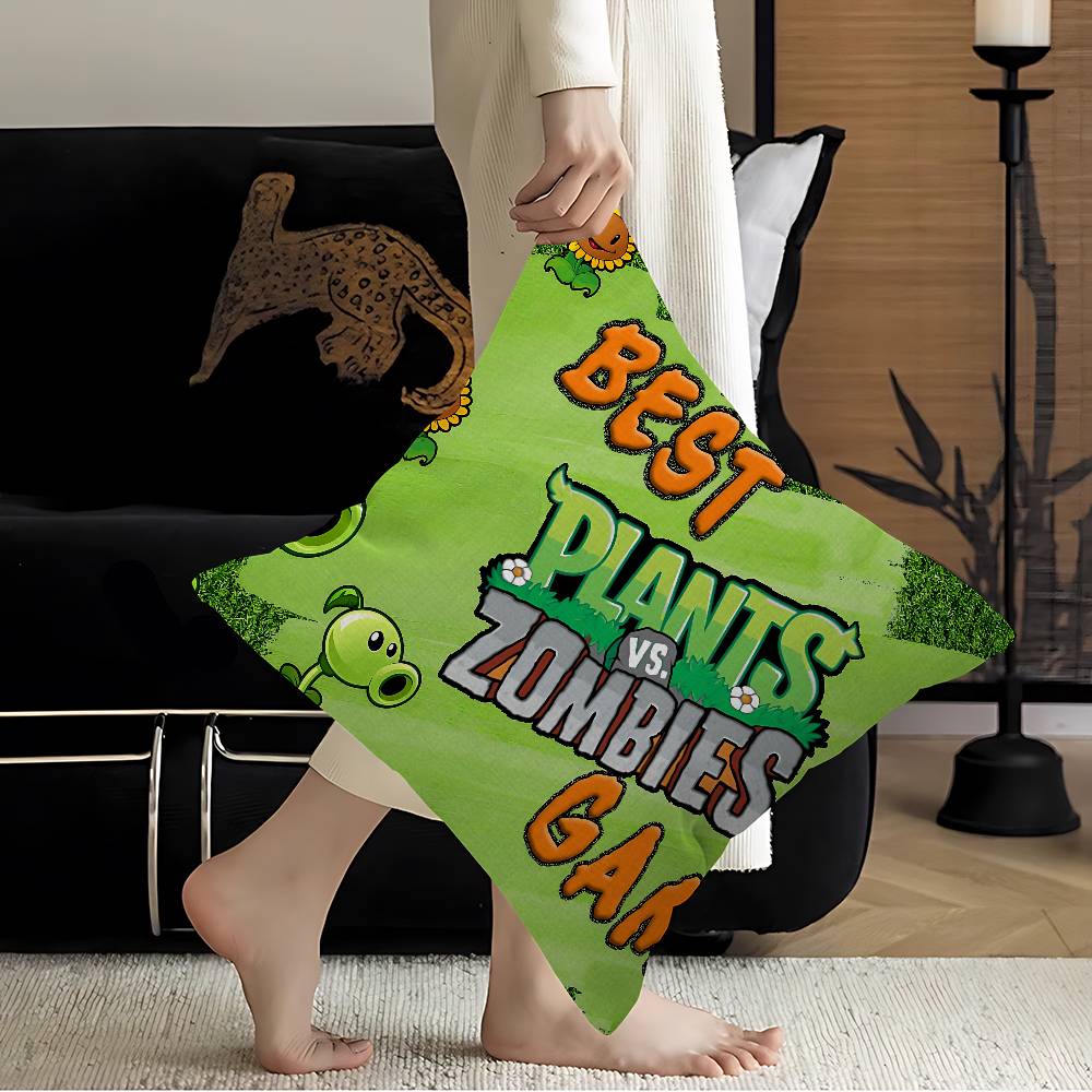 Classic Game P-Plants Vs Z-Zombies Personalized Pillow Cover Kids Bedroom Wild Party Decor Pillowcase Kid Birthday Shower Gift
