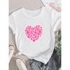 (European Size)  Lovely Women Short Sleeve Fashion Tee Trend Watercolor Style Top Clothing Print Lady Casual T-shirt Female Graphic T-shirts