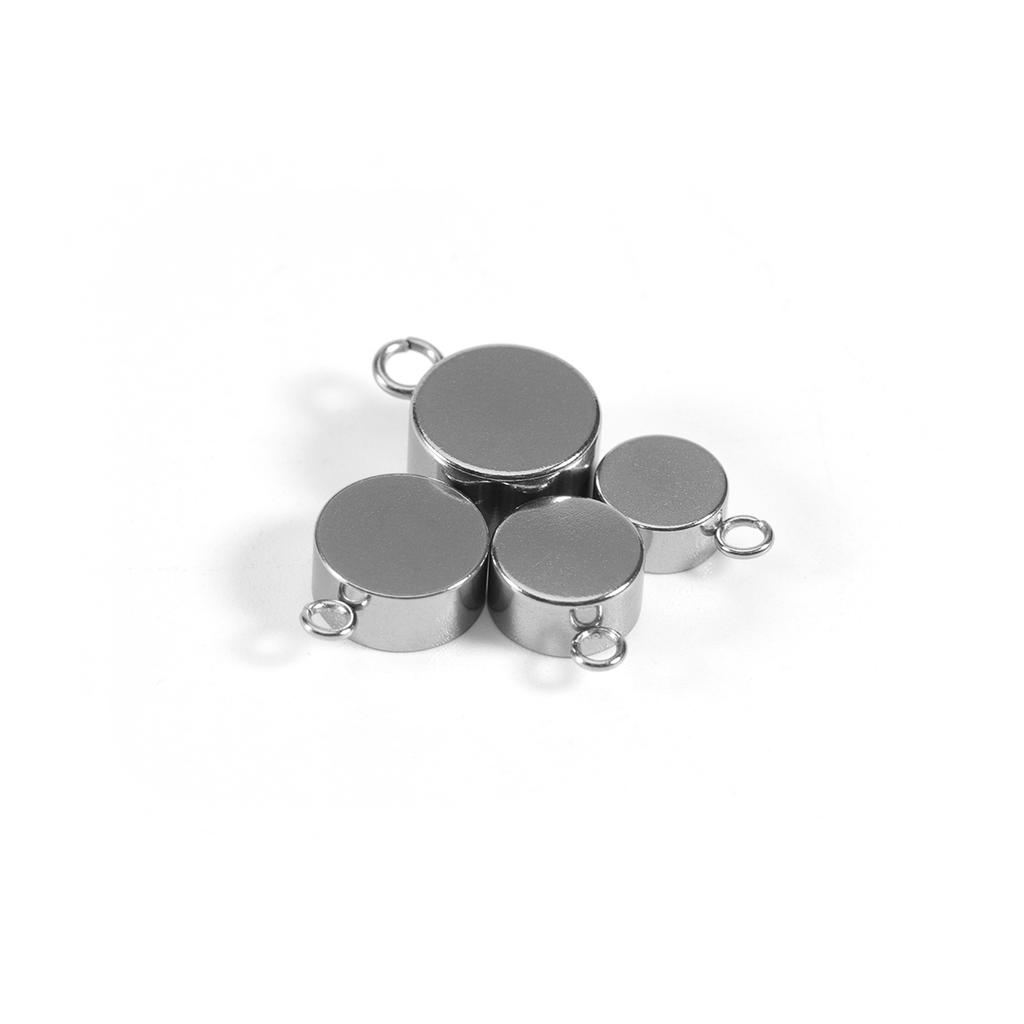 20pcs/lot 4/5/6/7/8/9/10mm Stainless Steel Stone support single / double pendant Beads For Diy Charm Pendant Jewelry Making