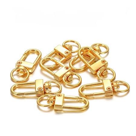 10PCS 12x33mm DIY Hardware Accessories Rotating Dog Buckle Zinc Alloy Bag Hook Buckle Key Ring Chain Jewellry Making