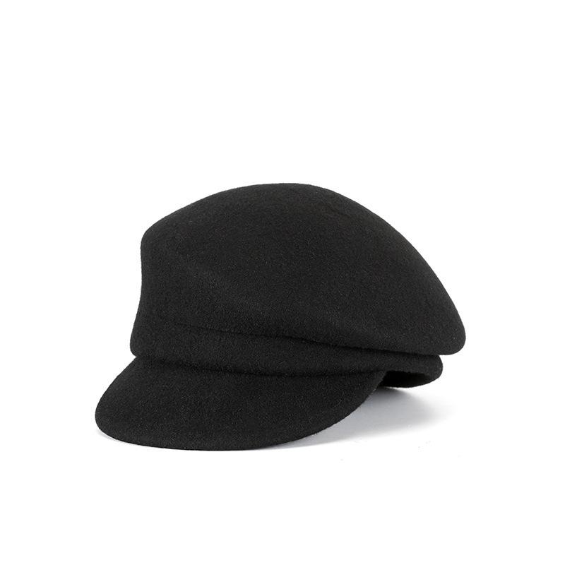 100% Pure Wool Custom Autumn and Winter Beret Designer Wedding Ladies New Peaked Cap Banquet Top Hat