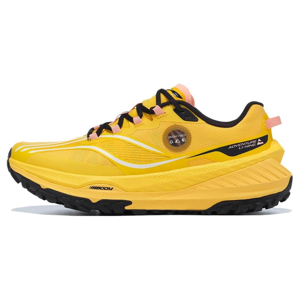 Li Ning Lu Comfortable Shock Absorption Non-Slip Wear-Resistant Low-Top Running Shoes Women Running Shoes Yellow ARNT004-1