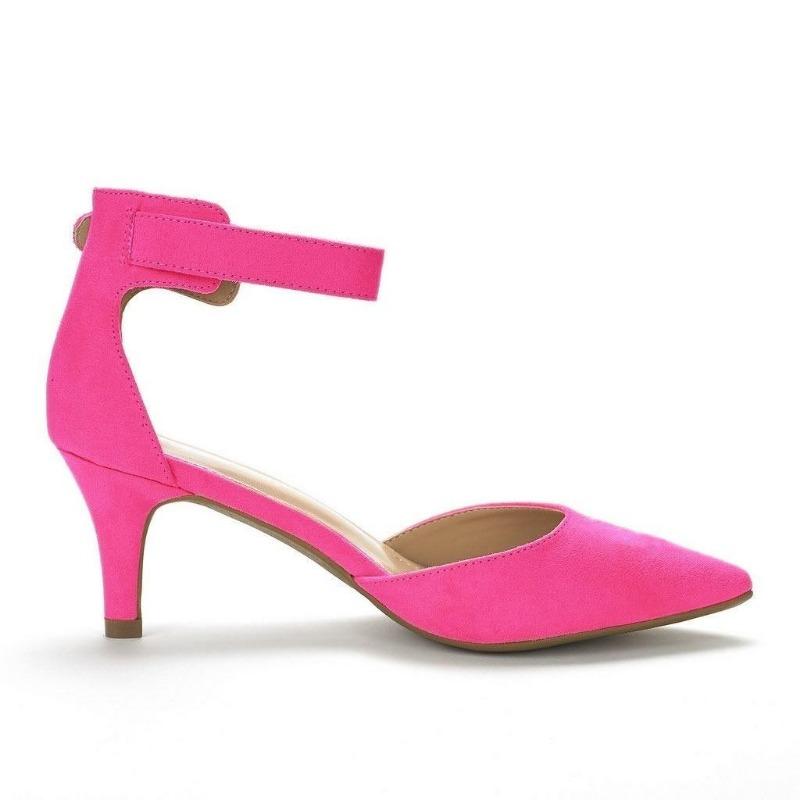 Women Ankle Straps Sandals Summer Classic Lady Bridal Suede Thick Heel Sexy Pumps Open Toe Office Wedding Party Dress Shoes