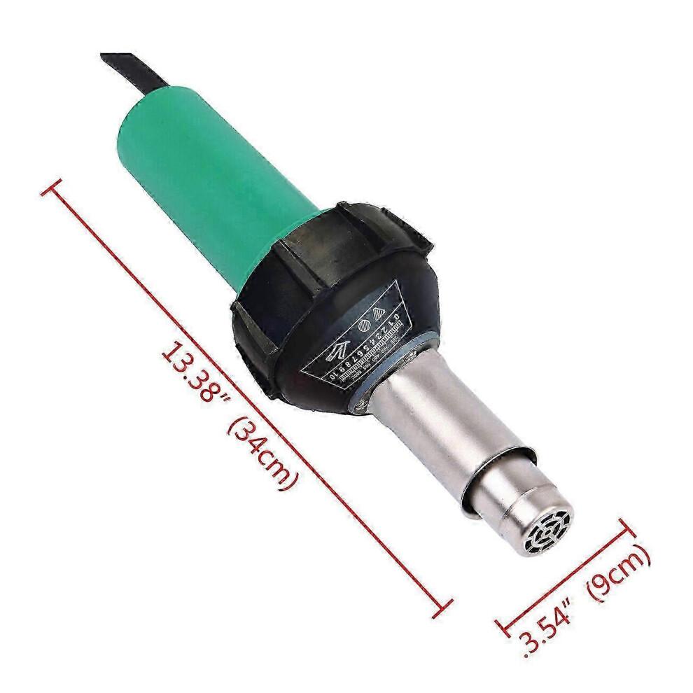 1600W Hot Air Welding Machine Kit Plastics Heat-Welders Tool Set with Welding Speed Nozzle & Roller Rod Plastics Welding Machine