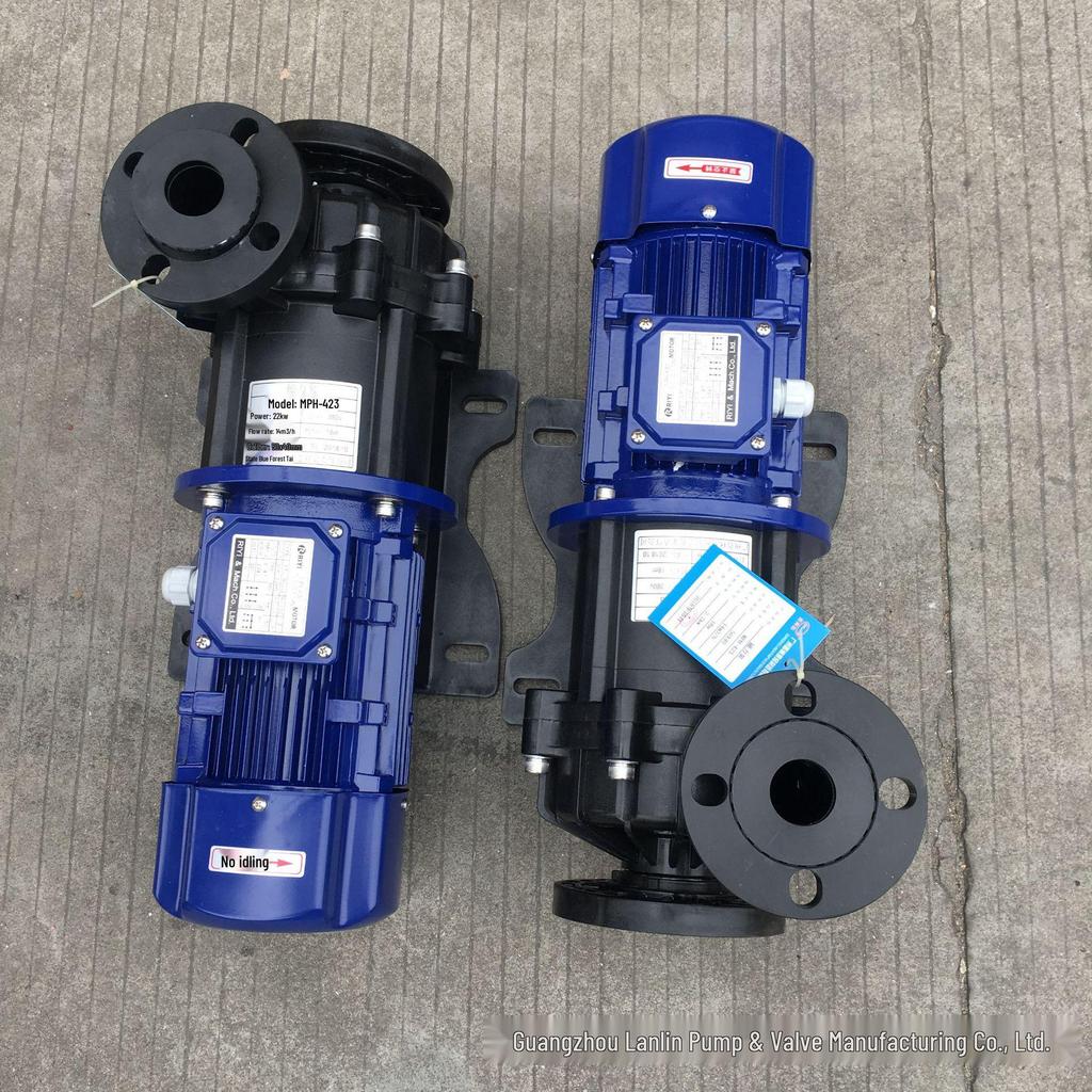 MX-403 Corrosion-Resistant Chemical Liquid Magnetic Drive Pump, 2.2KW - For Pharmaceutical Transfer and Circulation