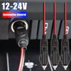 Auto 20A Male Car Cigarette Lighter LED Socket Plug Connector Adapter Sigaretten Aansteker Auto Copper Wire High-power 12V 24V