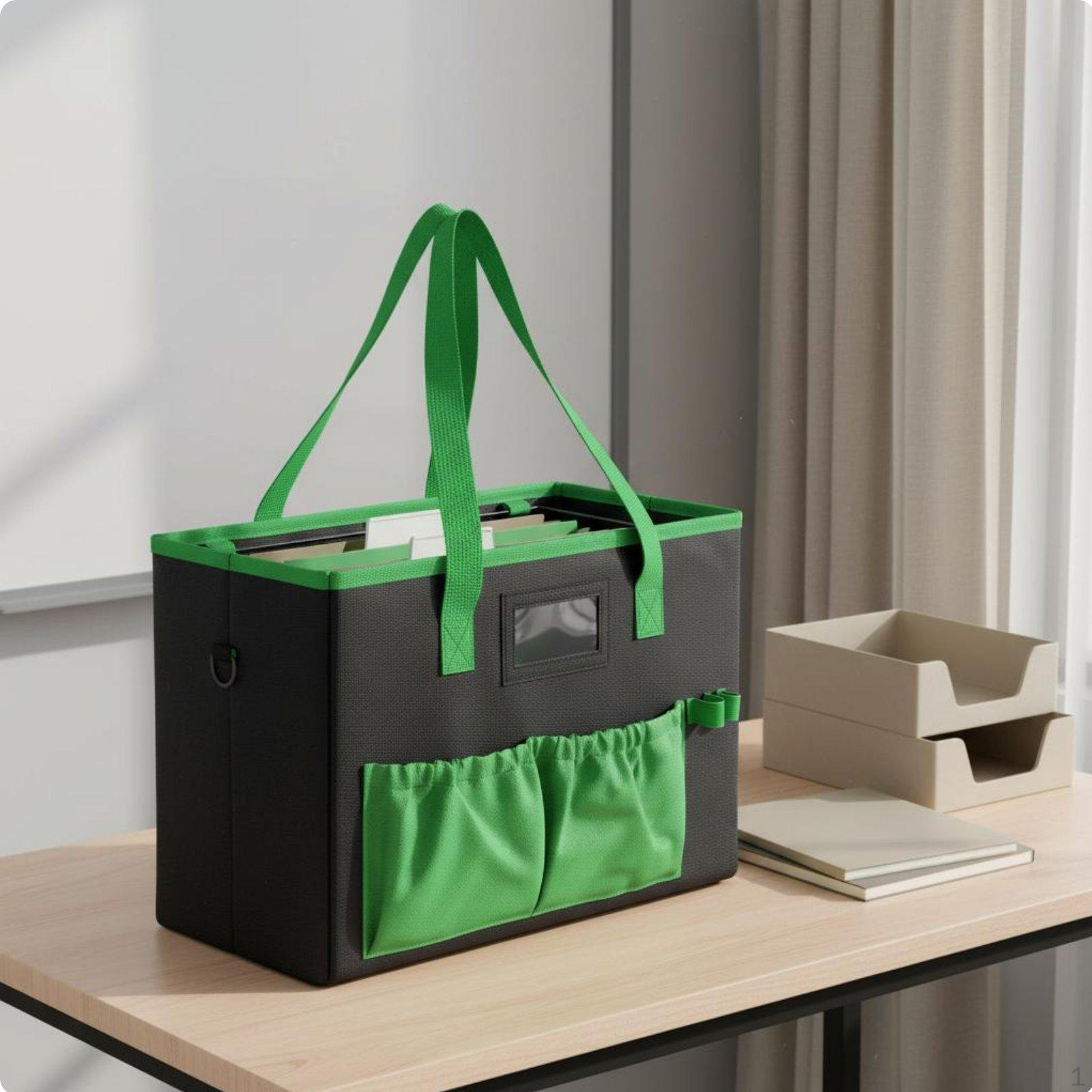 Foldable File Folder Tote Heavy Duty Hanging Holder Document Storage Organizer with