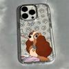 Cartoon Lady And The Tramp Phone Case For iPhone 17e 17 16 15 14 13 12 11 mini Pro Max X XR XSMAX Air Plus Transparent Cover