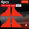 10pcs Reflective Arrow Sign Tape Warning Safety Sticker Night Driving Reflector Decals Body Sticker Auto Exterior Accessories