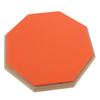 Drum Practice Pad 8 Inch Rubber Silent Drum Practice Mat with 2 Pairs of Drumsticks Orange