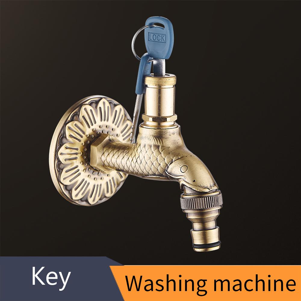 Bidcock Faucet Antique Bronze Dragon Carved Tap Bathroom Mop Faucet Washing Machine Faucet Outdoor Faucet For Garden 811573