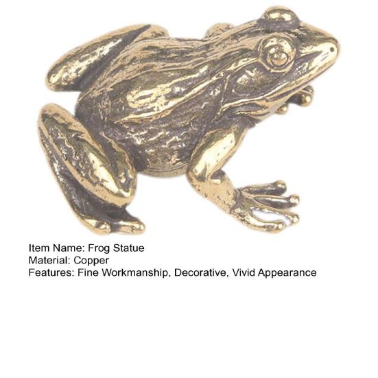 Froschstatue, verschleißfest, lebendiges Aussehen, kreative, wiederverwendbare Froschskulptur aus Kupfer, Teehaustier-Ornament, Haushaltsbedarf