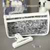 Puppy Design Transparent PVC Pencil Case, Large Capacity, Double Layer for Students
