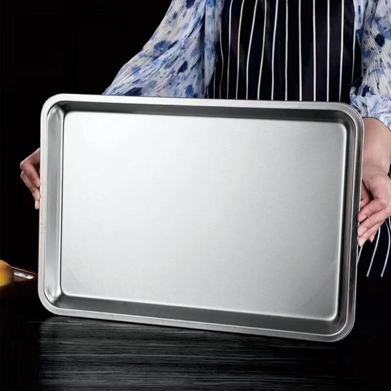 Stainless Steel Rectangular BBQ & Serving Tray