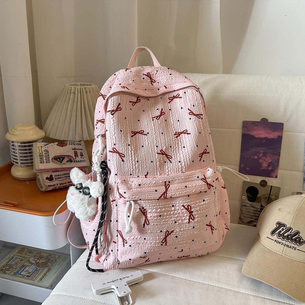 Schoolbag Fashion Printed Backpack Junior High School School Bag Women's High Value ins Wind Large Capacity Commuter Light Casual Backpack
