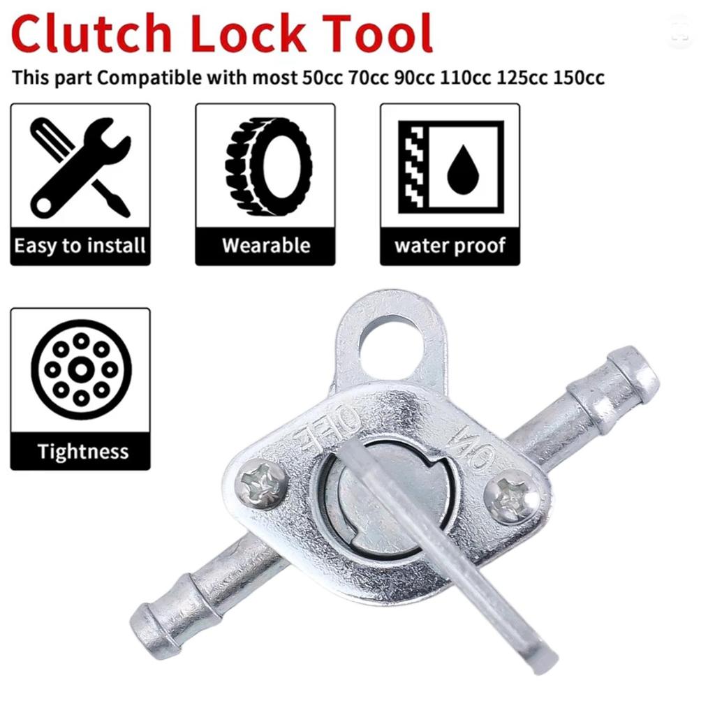 Inline Fuel Tank Tap Valve Petcock On-Off Switch Gas Fuel Tap Switch for Motorbike Mini Auto Dirt Bike