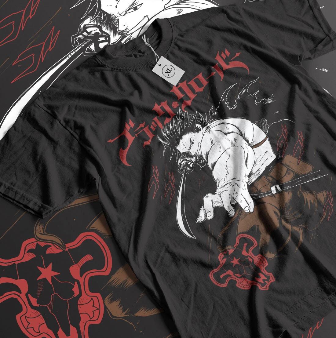 

Black clover Yami Sukehiro T-shirt, Horror Anime Manga Unisex Shirt XL