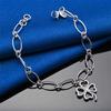 925 Sterling Silver 8-inch Exquisite Clover Bracelet for Women's Parties, Fashionable Weddings, Jewelry Accessories