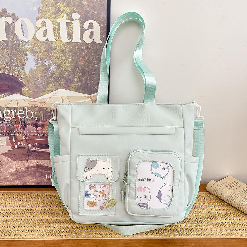 Borsa a tracolla da studente per campus, grande capacità, borsa a spalla da donna, borsa a mano