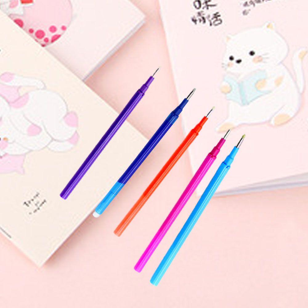 

5 шт./компл. новые тонкие канцелярские принадлежности со стираемыми стержнями, разноцветные гелевые ручки