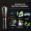 5000MAH Powerful LED Flashlight Ultra Bright  Light Emergency Spotlight Long Range Zoom Torch Fishing Lamp With Built-in Battery