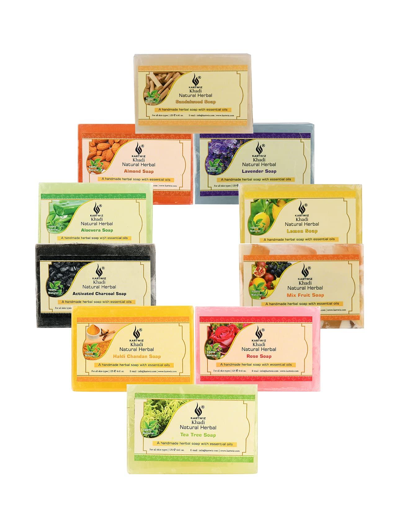 Herbigiri Herbal Handmade Soap Combo (Pack of 10) Assorted.