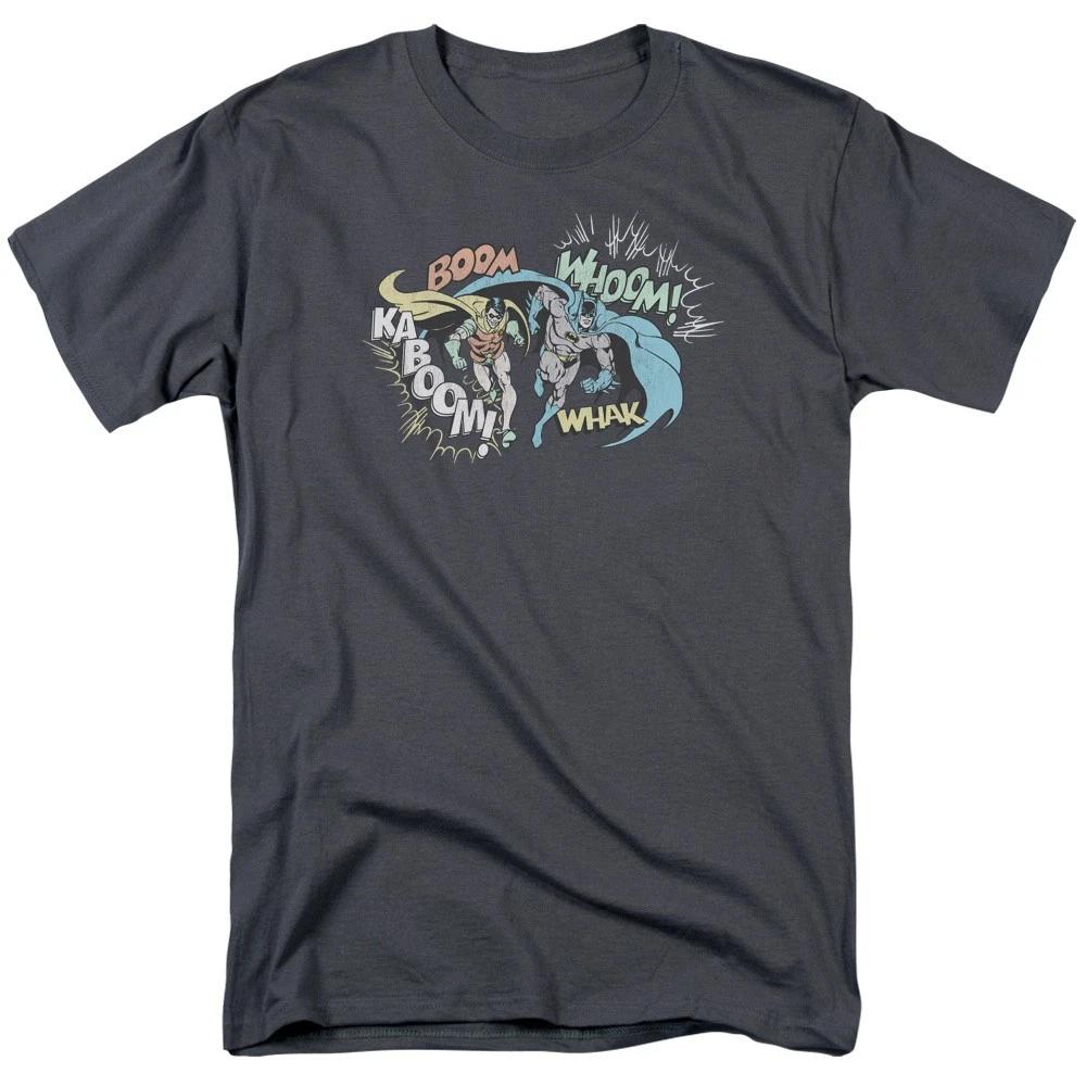 DC Comics - Batman - & Robin Action Duo - Unisex Children s T-shirt - Gray 100