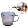 Grooved Glass Cup Large Graphite Gray Ombre 380 Ml 1Pc Matte
