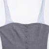 2025 Spring Women's Slim Fit Poplin Stripe Patchwork Camisole