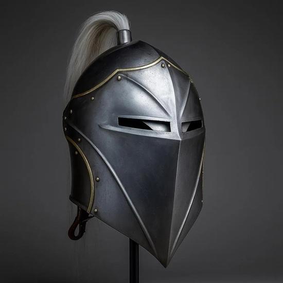 Medieval Barbuta Helmet With Plum Perfect for Renaissance Fair, Cosplay, LARP, Halloween Costume Authentic Steel Armor Replica