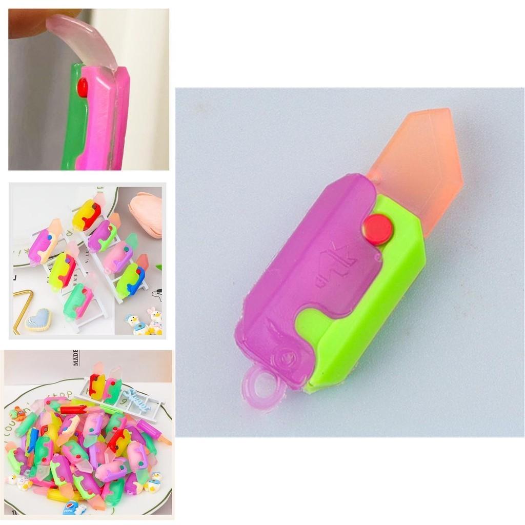 Mini Carrot Knife Keychain In Different Colors Creative Key Pendant Decompression Toy Small Size Carrot Knife Soft Rubber Material