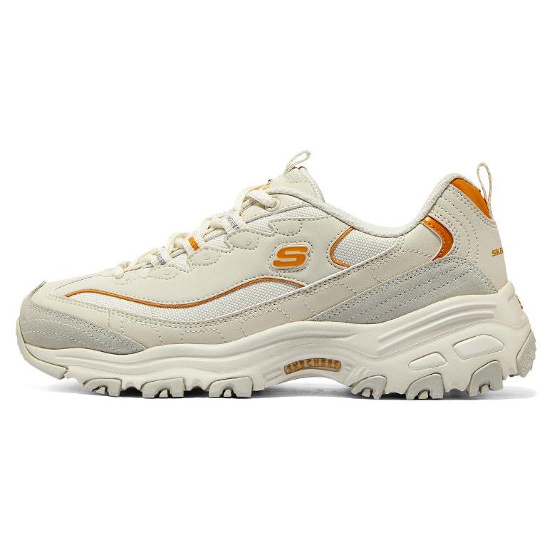 Skechers DLites Mocha Bear Синтетическая кожа Нубук Удобные Универсальные Повседневные Низкие Папины Кроссовки Женские Кроссовки Натуральный Оранжевый 896145-NTOR 35