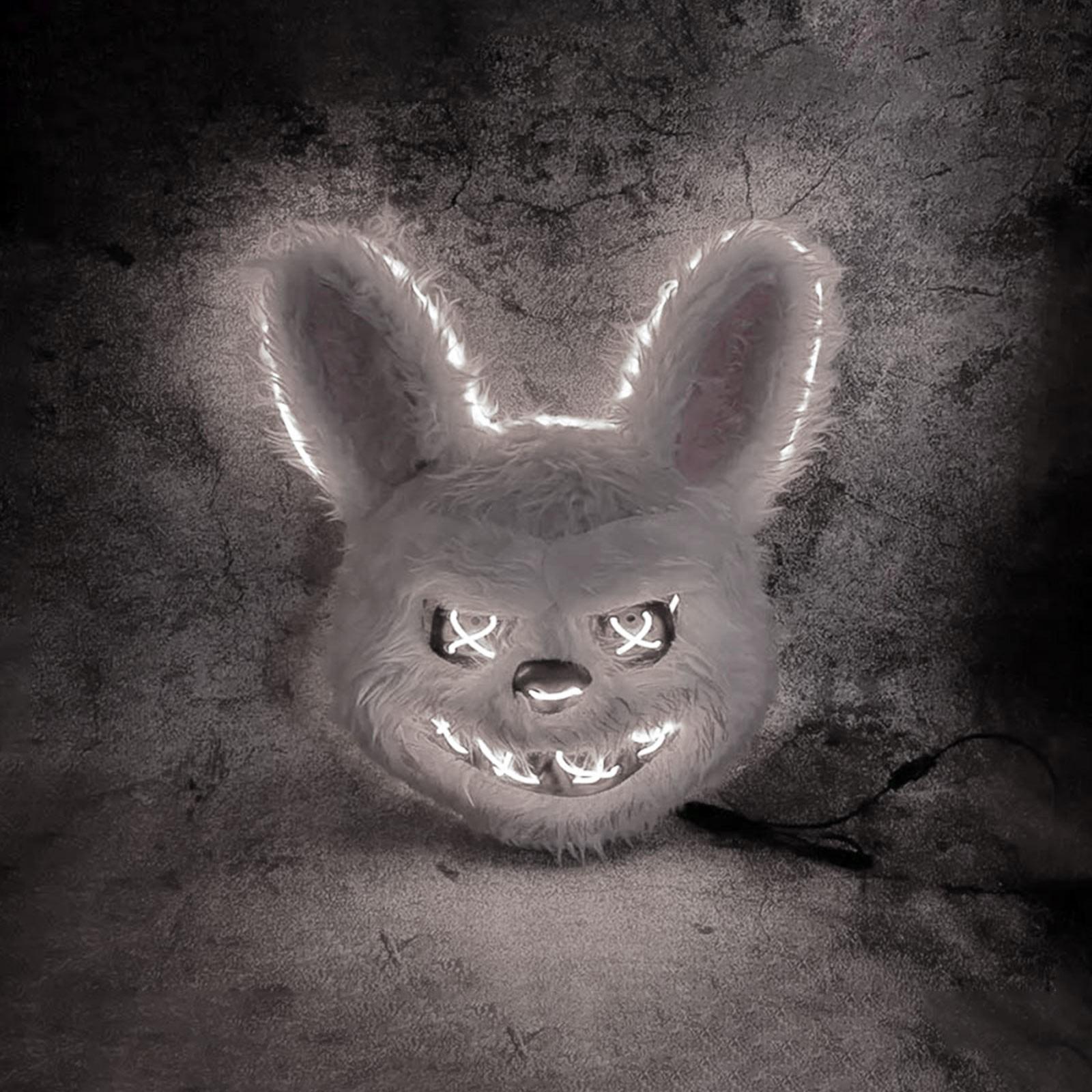 

Хэллоуин Светящаяся Маска Черный Медведь Коричневый Медведь Косплей Реквизит Светодиодная Маска для Танцевальной Вечеринки Страшная Маска One Size