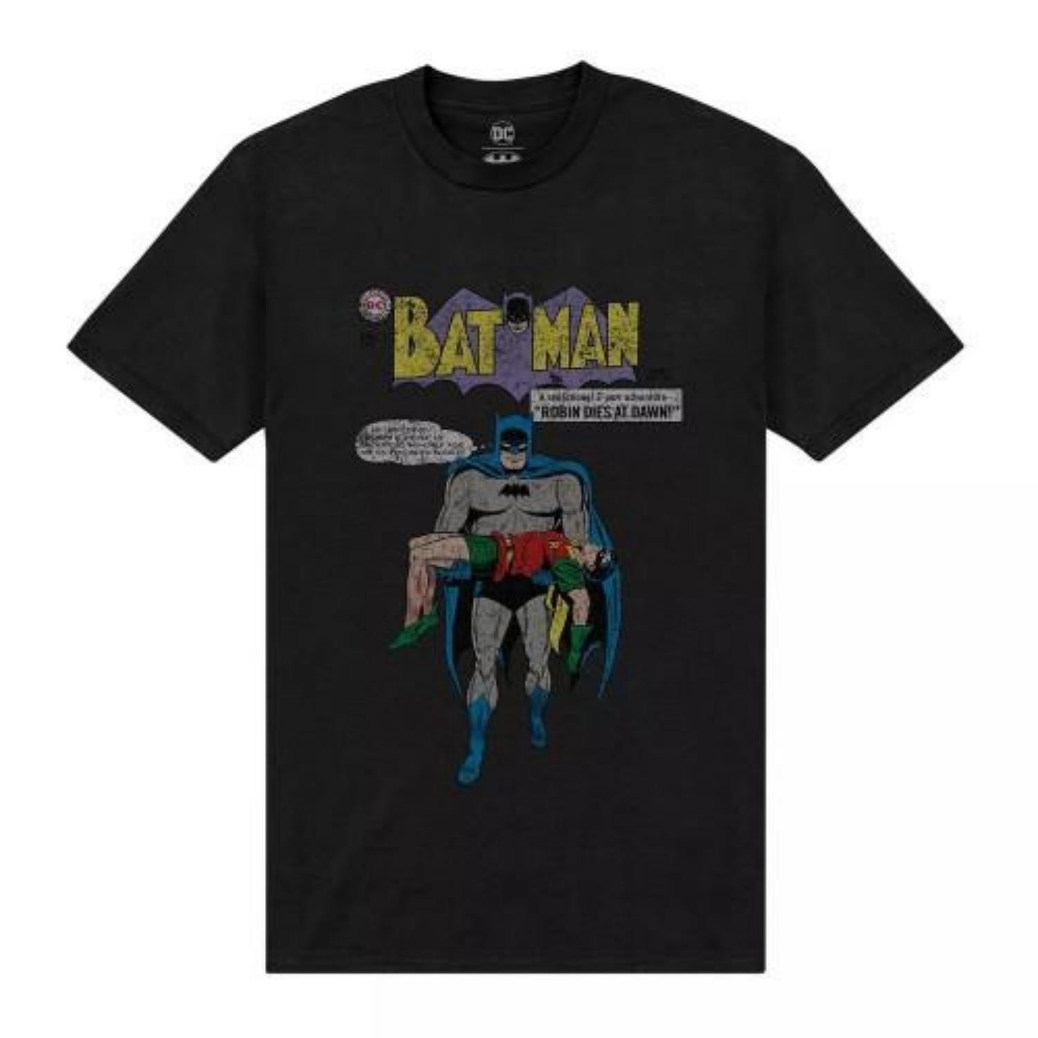 Batman Unisex Adult Robin Dies At Dawn T-Shirt S