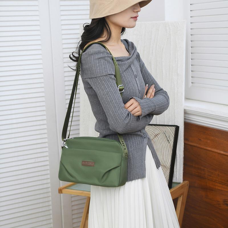 Fashionable Multi-compartment Shoulder Bag Trendy Shopping Messenger Bag Large Capacity Women's Work Backpack Waterproof Nylon Cloth Bag