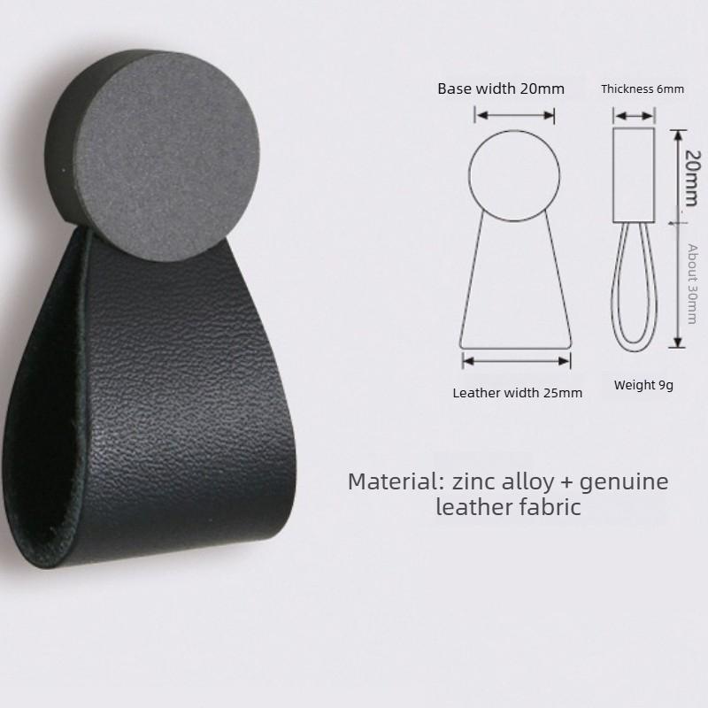 

Высококачественная ручка-кольцо из коровьей кожи для ящика, шкафа-гардероба, двери в стиле татами, кожаная противоударная ручка