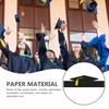 5 stk Papir Doktorhatter Unisex 3D Engangs Justerbar Størrelse Eksamensfest Fotorekvisitt Eksamensseremoni Bachelor Pannebånd Master Akademisk Hatt
