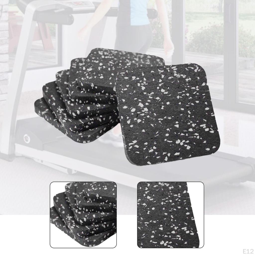 6 Anti-vibration Running Mats, Rubber Pads for Exercise Equipment, Static Pads.