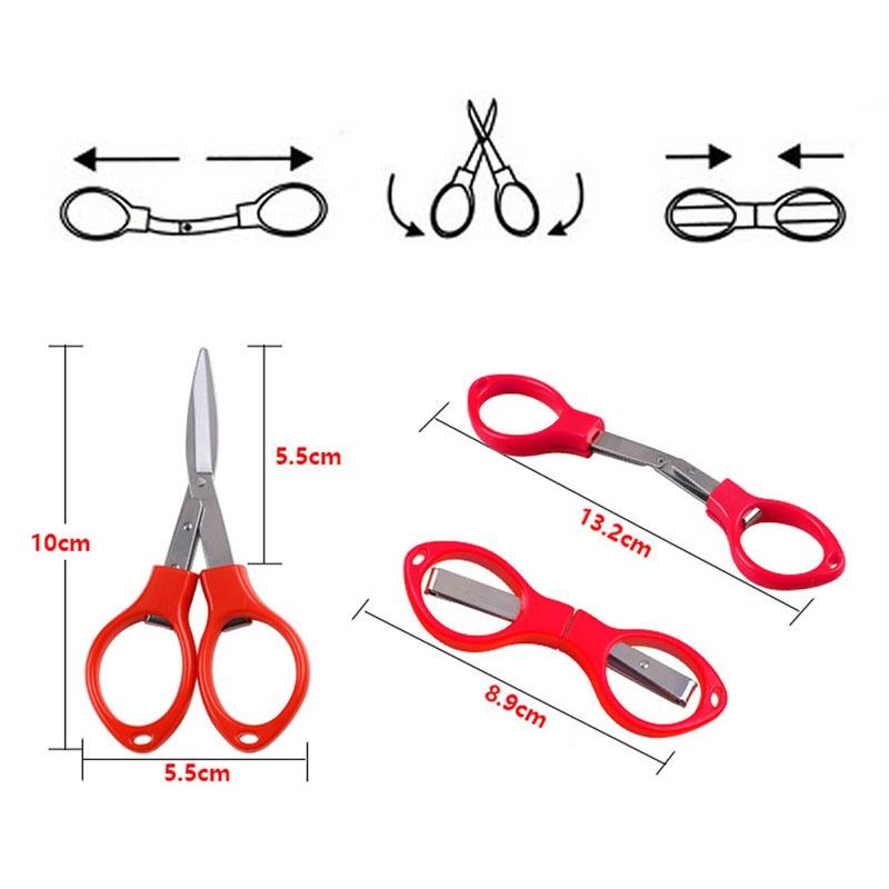 Stainless Steel Mini Cutter Foldable Camping Key Chain Fishing Pliers Scissor