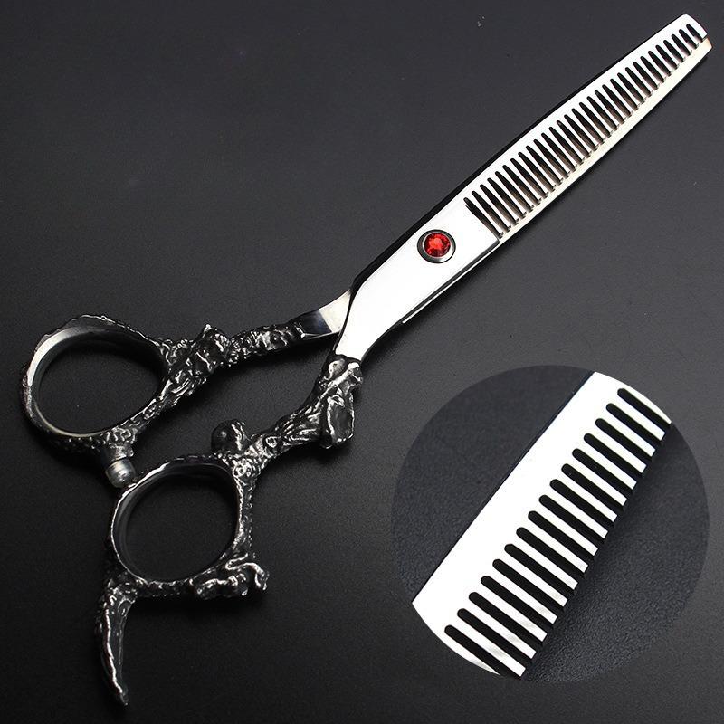 

Ножницы Wanmei S New Dragon Pattern, парикмахерские ножницы, набор 6-дюймовых профессиональных плоских ножниц для парикмахерских, тонкие и сломанные ножницы для волос