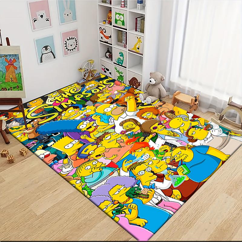 Simpsons Family Carpet Rug Soft Washable Antislip Home Living Room Sofa Mats Personalized Christmas Rug