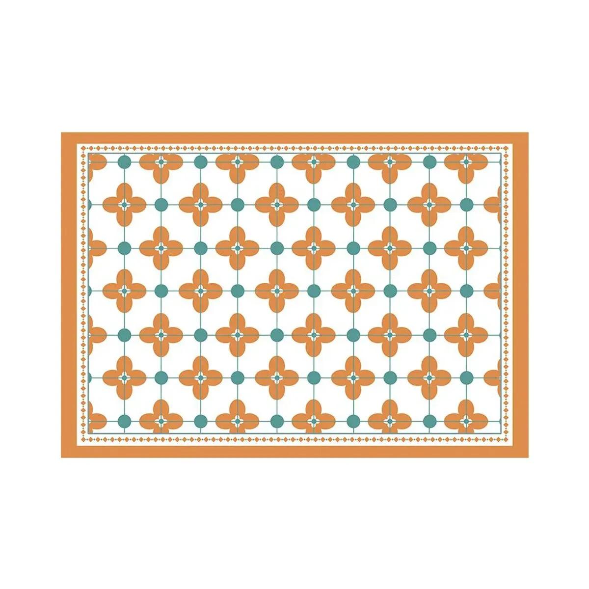 

French Ins Flower Diatomite Floor Mat Waterproof Anti-fouling Kitchen Bathroom Entry Door Mat Home Decor 40X60CM(1.3X2FT