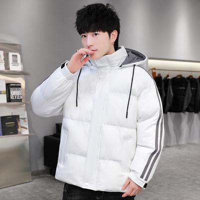 Inverno com capuz engrossado algodão roupas masculinas casual tendência quente algodão roupas jaqueta pão roupas masculinas