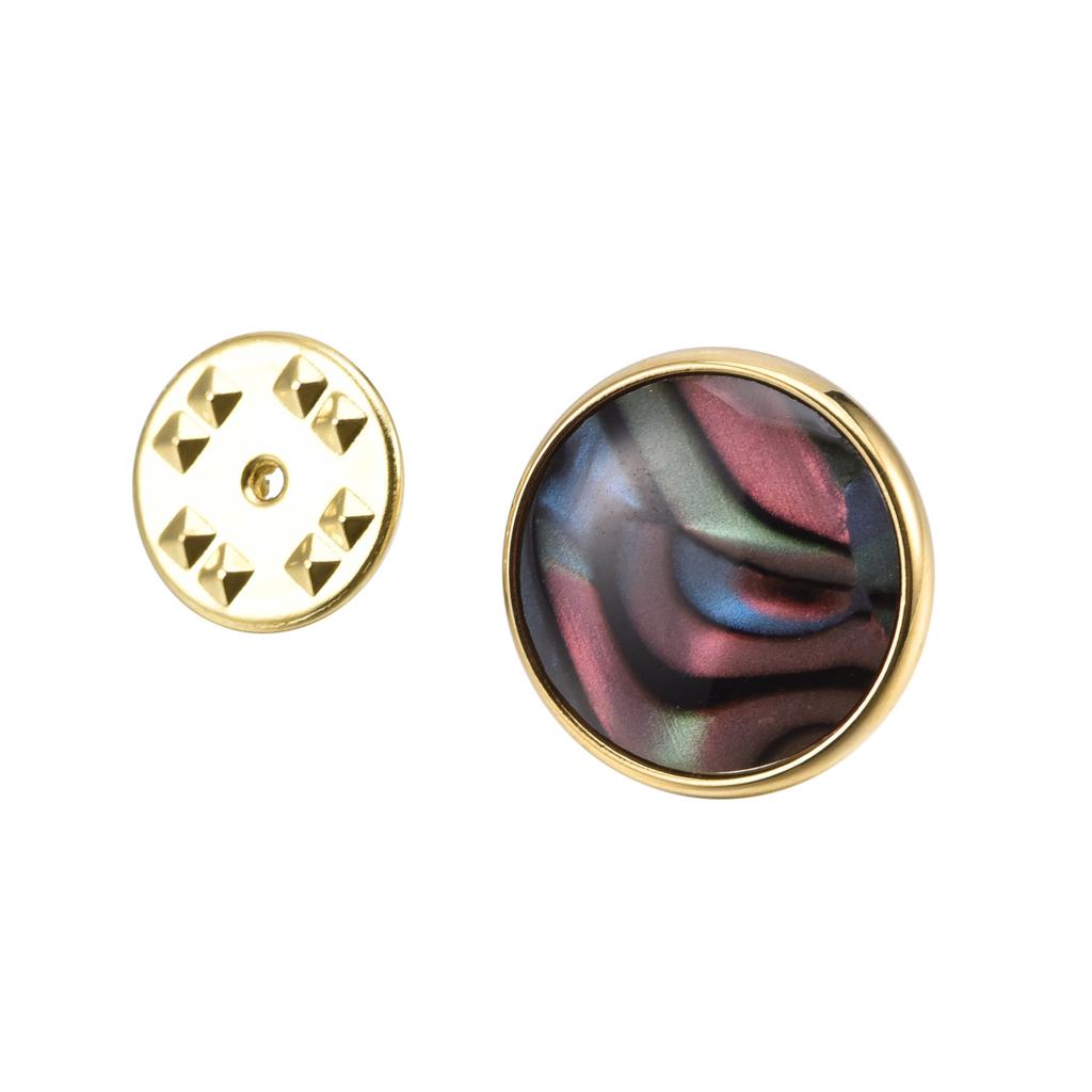 Dongguan High-End Suit Men'S K Gold Color Abalone Fritillary French Cufflinks Tie Clip Set Sleeve Studs Breast Pin Buckle