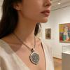 Rotating Decision Coin Necklace Vintage Copper Jewelry Adjustable Clavicle Chain Accessory For Men And Women