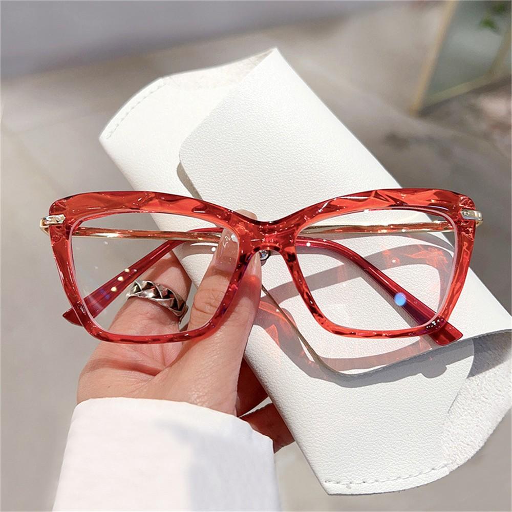 Vintage Cat Eye Rahmen Brille Frauen Mädchen Mode Transparent Anti-blau Brillen Ins Trend Dekorative Brillen Sommer Neue